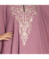 Pink embroidered crepe abaya