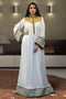 Off white thread work Abaya