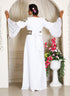 White wedding moroccan caftan arabic designer womens takchita kaftan