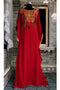 Red islamic modern embroidery kaftan