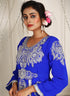Wedding royal blue womens good looking designer mzxi takchita kaftan