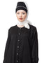 White Embroidered Polyester Hijab