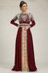 Maroon and beige exclusive kaftans designer dress