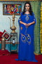 Blue partywear designer kaftan