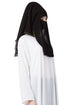 Black Plain Georgette Hijab