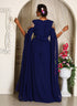 Royal Blue Georgette Stone Work Kaftan