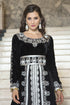 Kaftan thread work black arabic evening dress