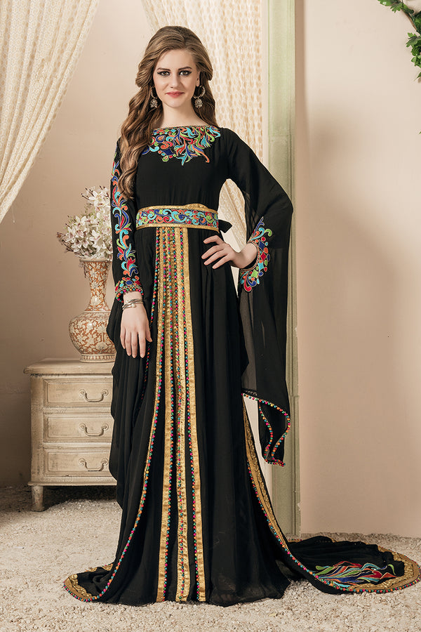 Black dubai style kaftan