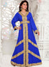 Blue embroidered georgette islamic kaftan