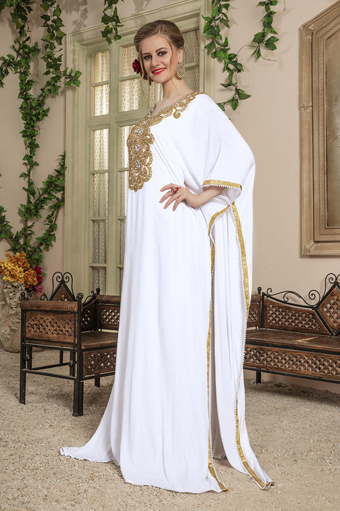 White partywear designer kaftan