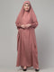 Mauve pink head to toe free size jilbab abaya
