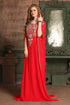 Red georgette israeli kaftan