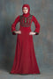 Evening dress maroon arabic dubai party abaya dress