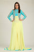 Designer yellow and blue embroidered kaftans