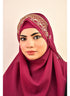 Majenta luxury bridal wedding wear hijab scarf with handwork