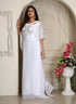 White good looking designer kaftan wedding islamic kaftan