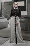 Dark gray and black partywear dubai abaya