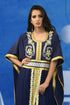 Embroidered work formal dark blue kaftan
