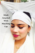 Navy Blue Georgette Hijab with Lace