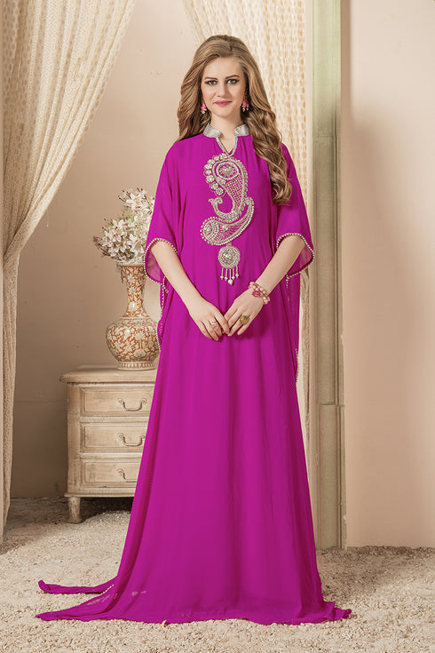 Pink kaftan dress