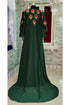 Dark green israelite takchita fancy embroidery moroccan kaftan