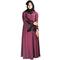 Maroon plain art silk abaya