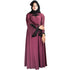 Maroon plain art silk abaya