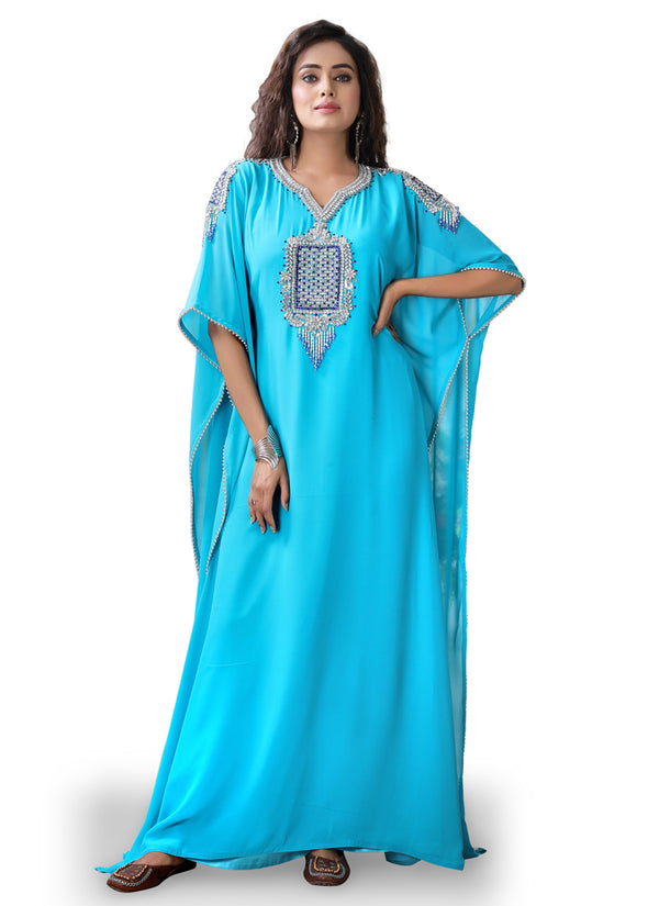 Firoji color arabian style kaftan