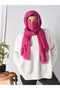 cotton magenta hijab with mask