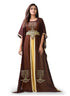 Brown and Gold Wedding Kaftan for Women