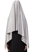 Grey Embroidered Polyester Hijab