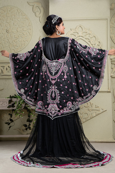 Black exclusive wedding designer kaftan
