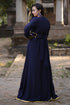 Dark blue designer party wear kaftan