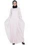 Light Pink Plain Polyester Abaya