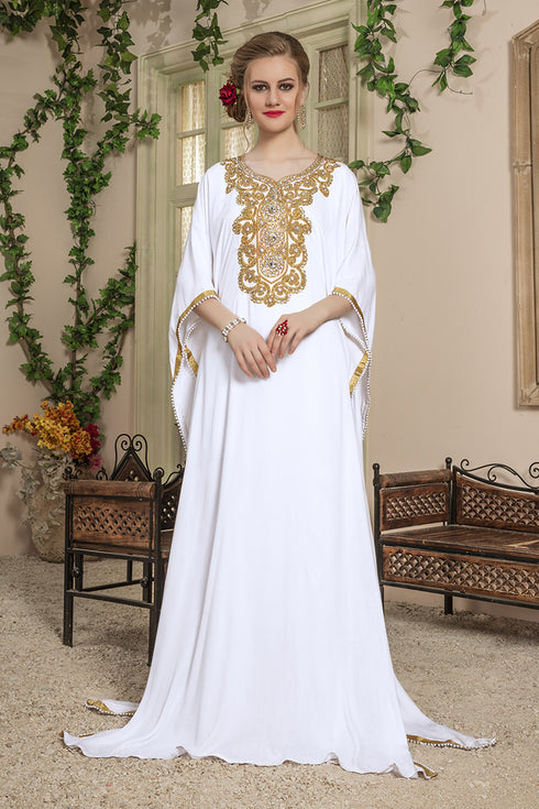 White partywear designer kaftan