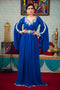 Blue arabic muslim caftan