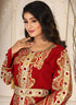 Maroon maxi designer moroccan kaftan arabic wedding stylish israeli embroidery takchita party wear wedding kaftan