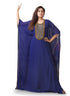 Dark blue color israeli designer kaftan