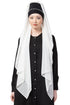 White Embroidered Polyester Hijab