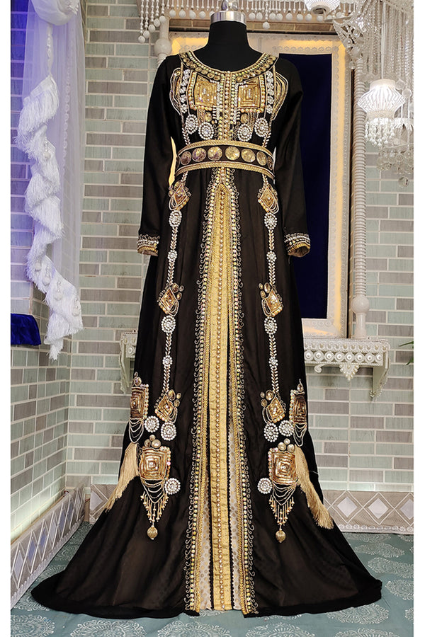 Black designer wedding moroccan kaftan