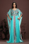 Blue exclusive silk designer hand made kaftans