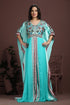 Blue exclusive silk designer hand made kaftans
