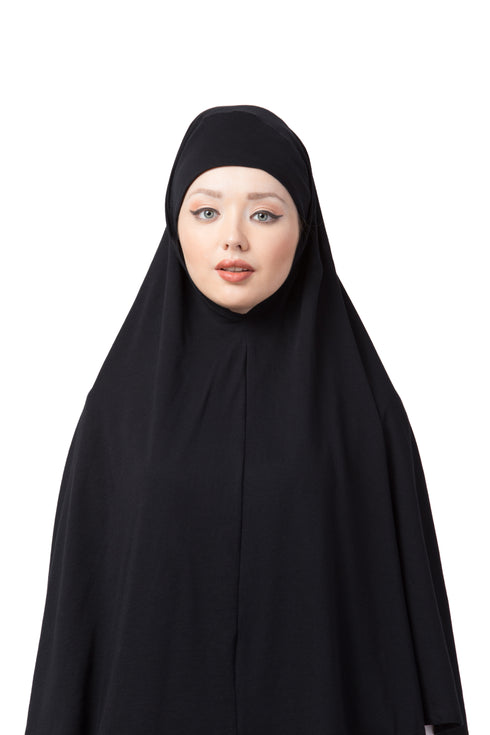 Black Plain Jersey Hijab
