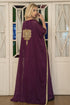 Violet arabic style hand made kaftan