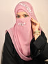 wrap my hijab lavender handwork party hijab
