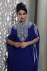 Chic blue designer hand crafted kaftan