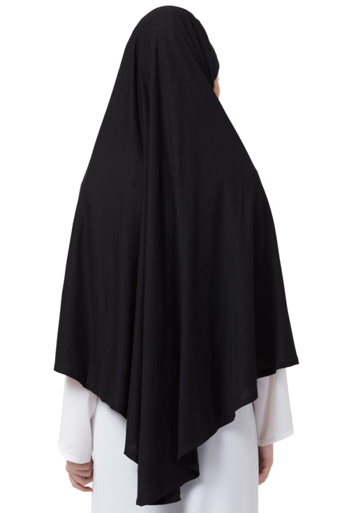 Black Plain Jersey Hijab