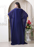 Dark blue color partywear embroidered kaftan