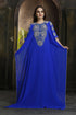 Exquisite light blue traditional handmade kaftan