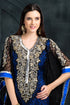 Exclusive self printed black and blue kaftan